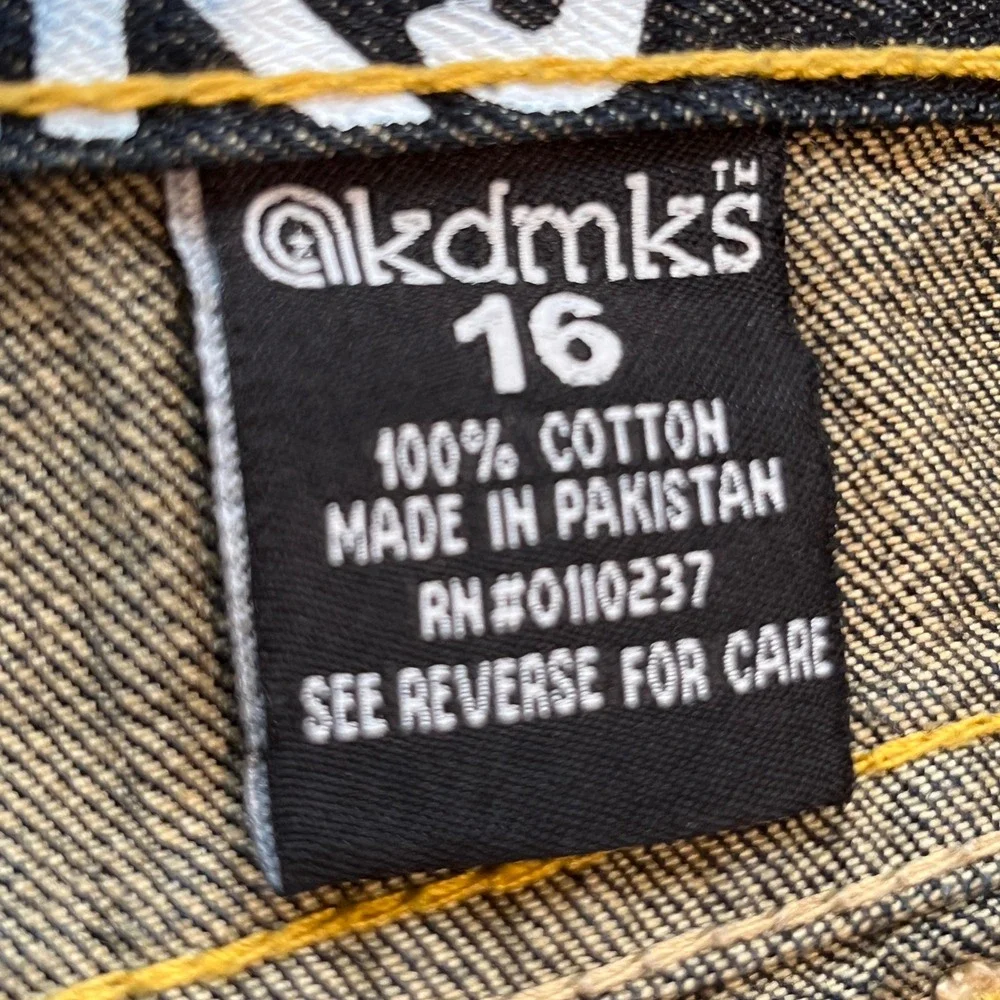 Akademiks Youth‎ Boys Jeans Size 16 Dark Wash Denim Pants Streetwear NWT